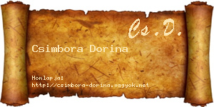 Csimbora Dorina névjegykártya