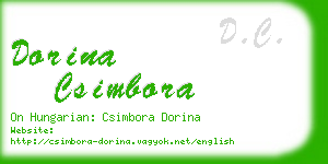 dorina csimbora business card